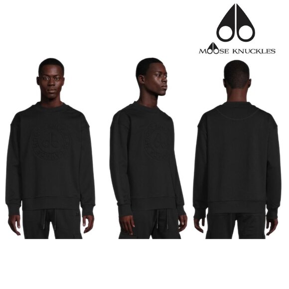 Used - Moose Knuckles Men's Homecrest Cotton Sweatshirt in Black Size S - Picture 5 of 17